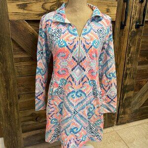Lilly Pulitzer Skipper UPF 50 Solar Opposite Popover French Terry Dress Sz M